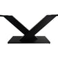 HSM Collection-Tafelgestell V-LEG-150x50x72-Schwarz-Metall