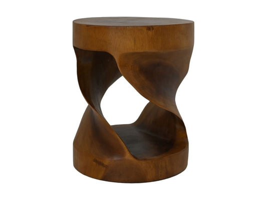 HSM Collection-Runde Beistelltisch-30x30x42-Braun-Munggur