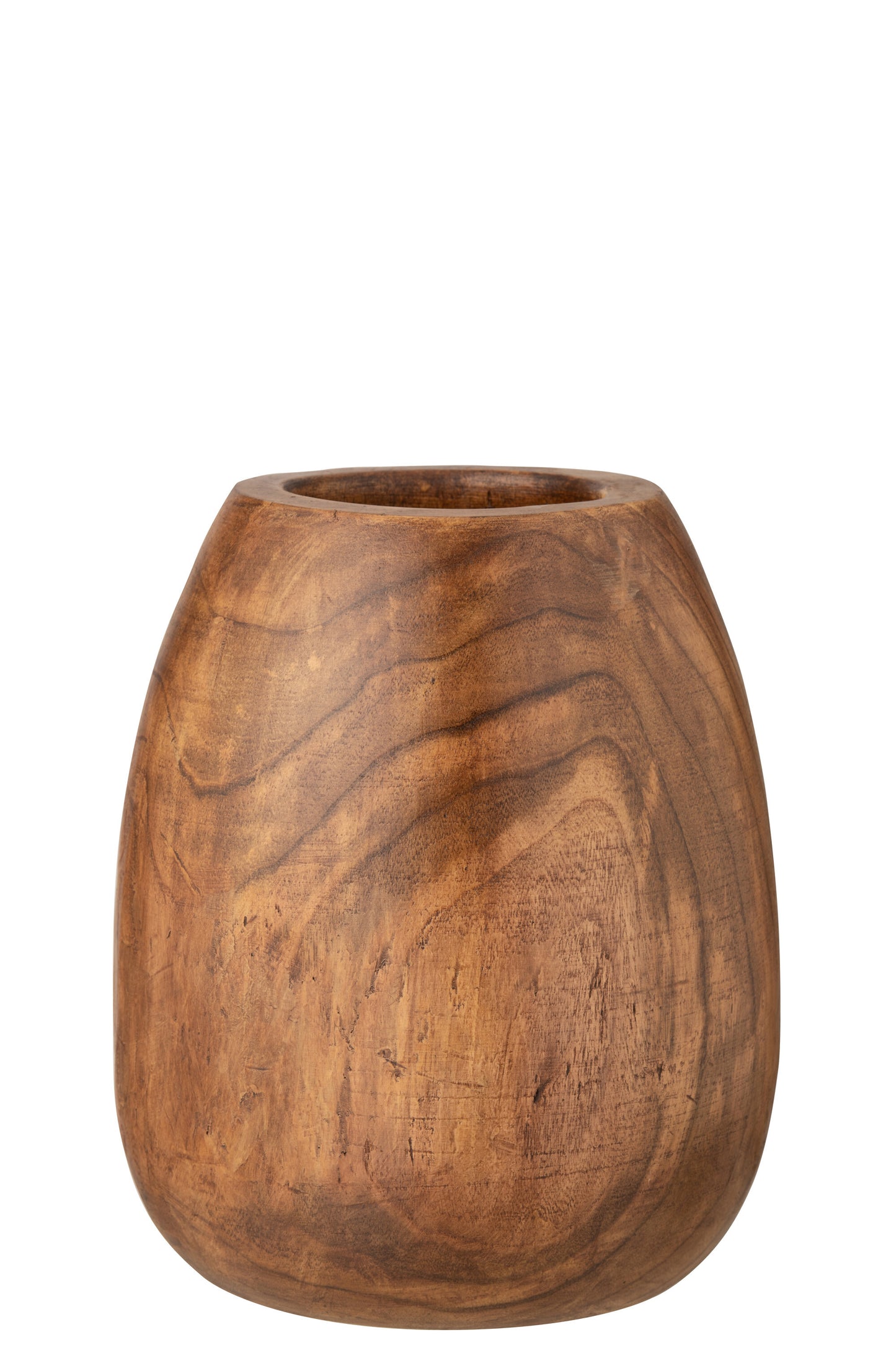 ÜBERTOPF / HOLZVASE PAULOWNIA BRAUN MEDIUM
