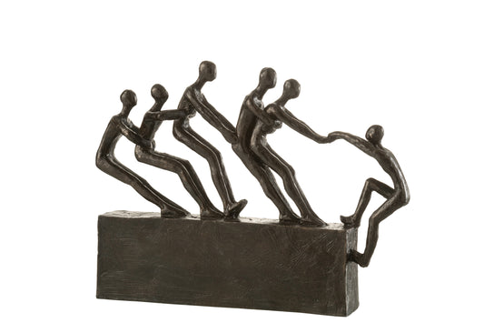 FIGUR AUF SOCKEL POLY DUNKELBRAUN