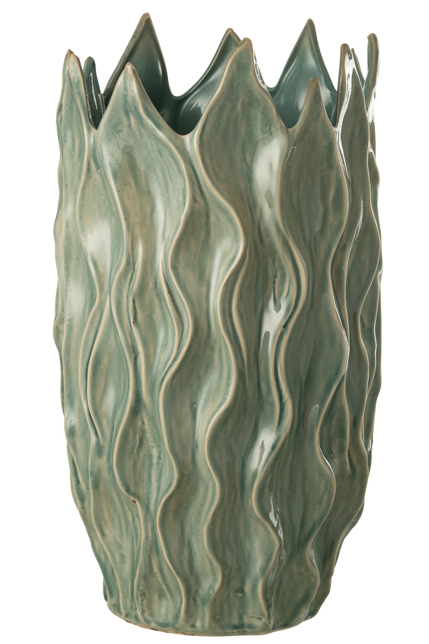 VASE IVY STEINGUT GRÜN EXTRA LARGE